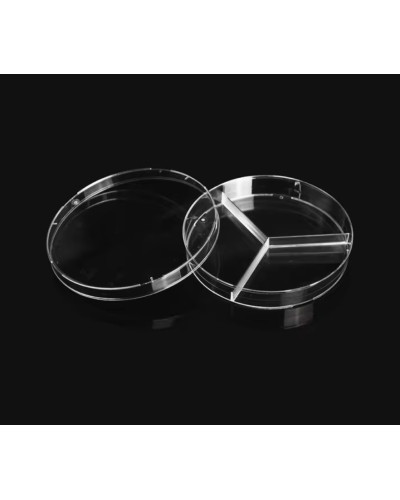 Boites de pétri compartimentées, ronde, compartiments: 3