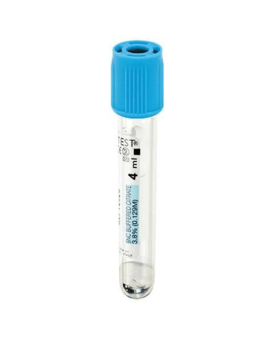 Tube de prélèvement sous vide en p.e.t VACUTEST 3.6ML/5M CITRATE coagulation
