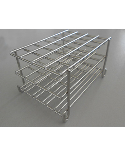 Portoirs en fil d'acier inox, pour tubes diamètre : 13 mm, 4 x 6 24 trous