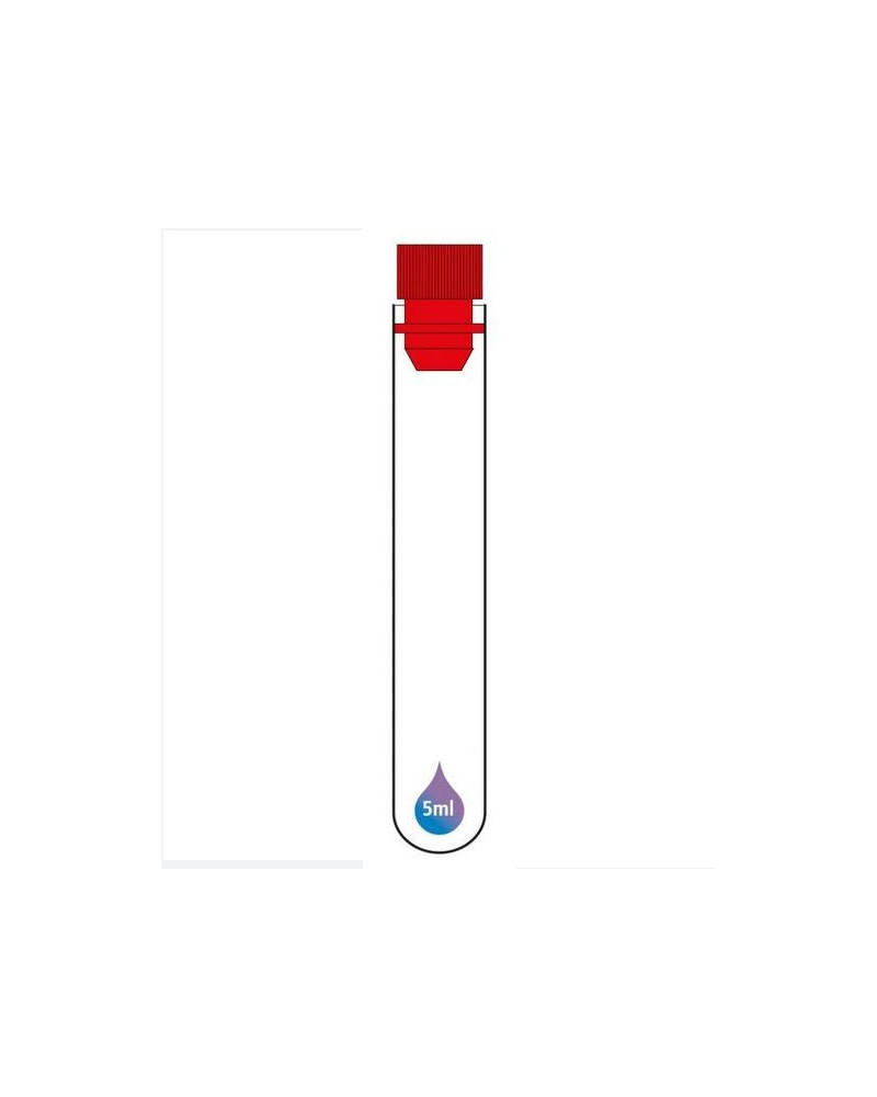 Tubes plastique fond rond,bord droit, en polystyrène, gradué