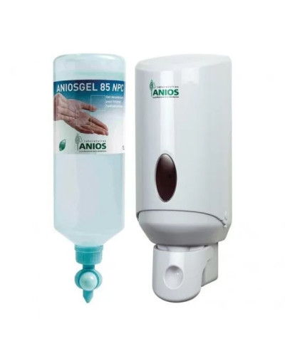 Distributeur mural en ABS blanc pour flacon Airless de 1L