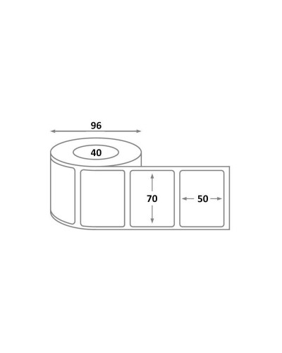Etiquettes autocollantes non permanentes (Lxl):70m x 50mm