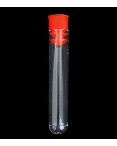 Tubes plastique bord droit fond rond,12ml, polystyrène