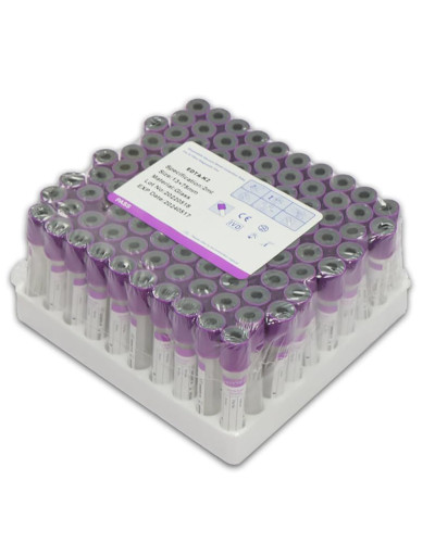 Tube de prélèvement sous vide vacutest en p.e.t 3ml/5ml EDTA K2 stérile