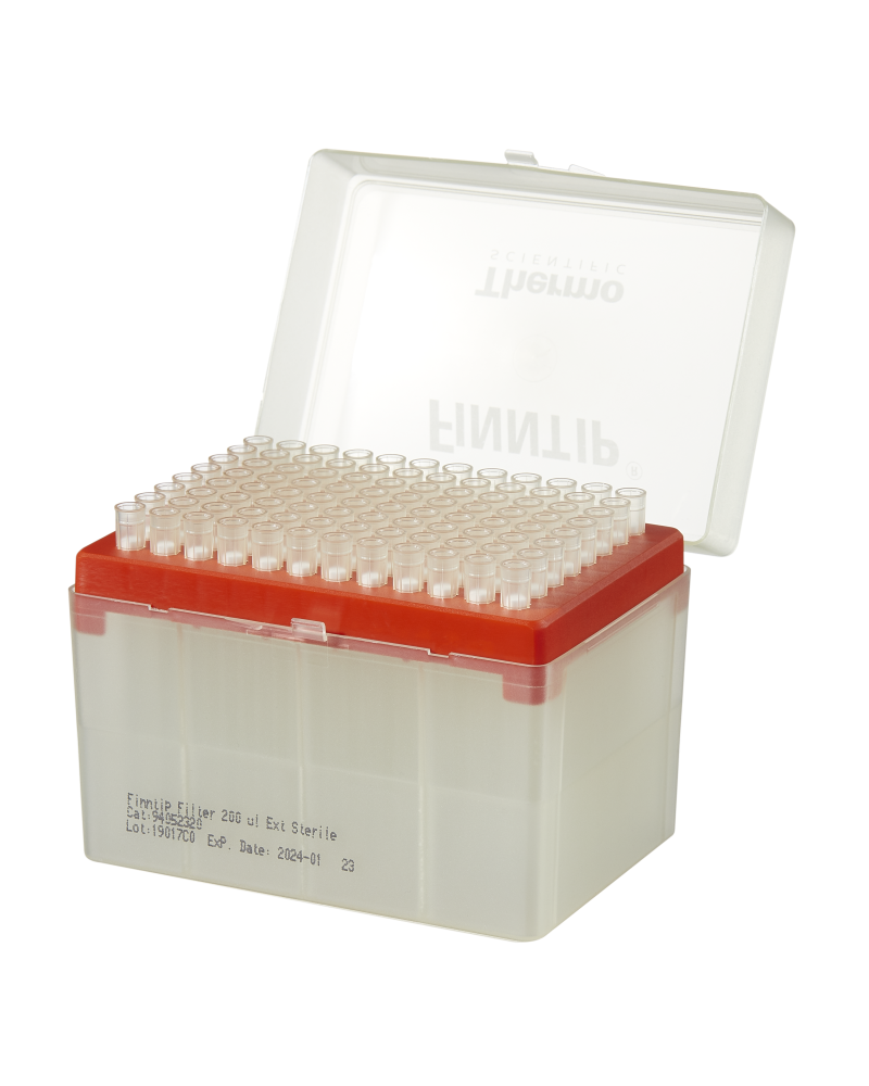 Cônes finntip FILTER 5 - 200 µl, en rack stérile de 96