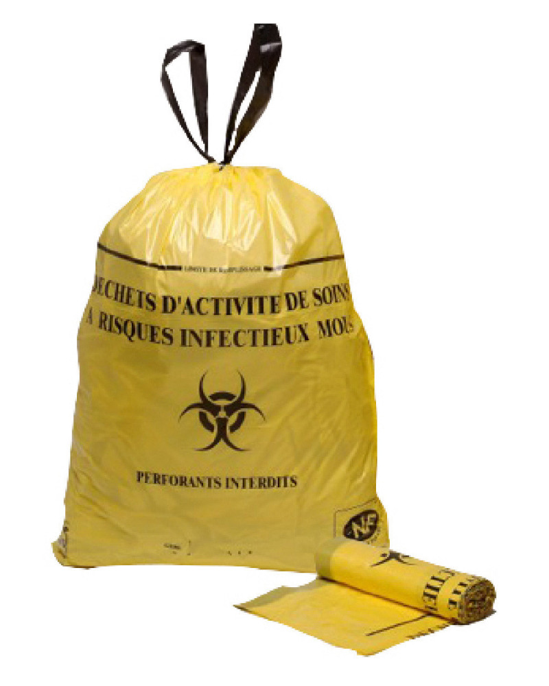 Sacs poubelle jaune 50 L (Sac de déchets infectieux)