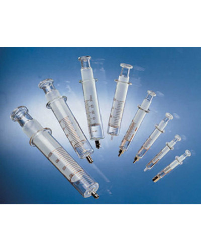 Seringues en verre, bout verre Luer excentré, 10 ml