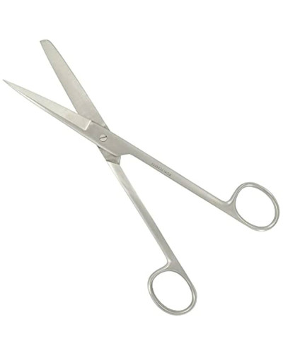 Ciseaux dauphin (1 bout pointu et 1 bout mousse), droits, 11 cm