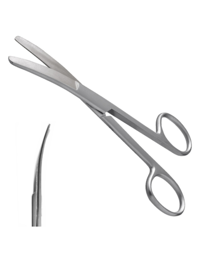 Ciseaux mousses (2 bouts mousse), courbes, 16 cm