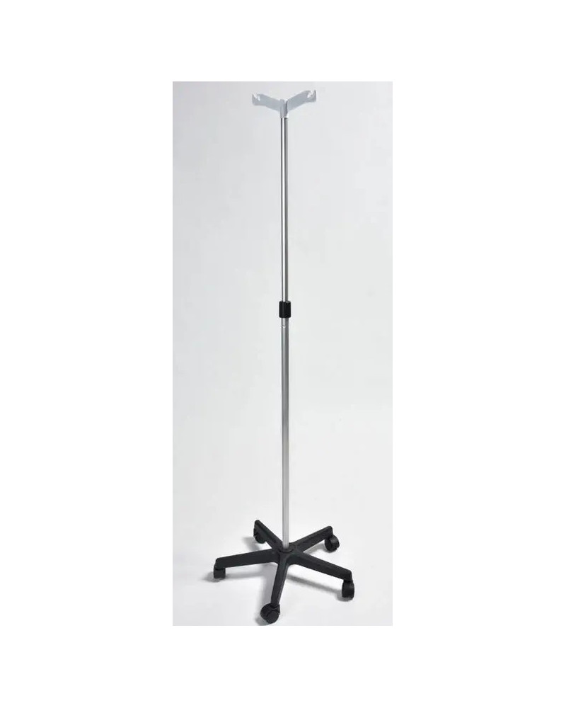 Pied à sérum brillant, tige aluminium