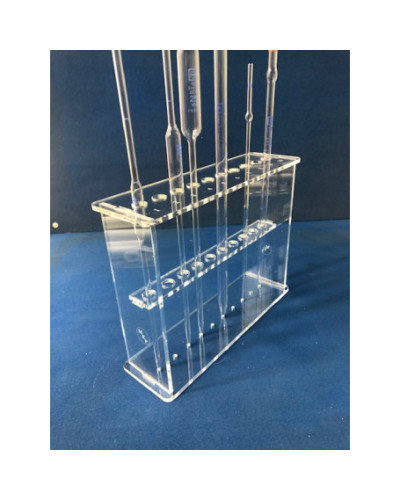 Support en plexiglass pour pipettes