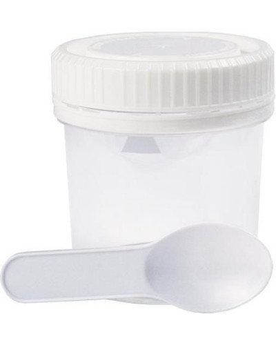 Pots pour coprologie ceb 150 ml - 60 x 70 mm - blanc