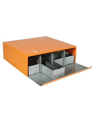 Carton verni orange, Pré-monté