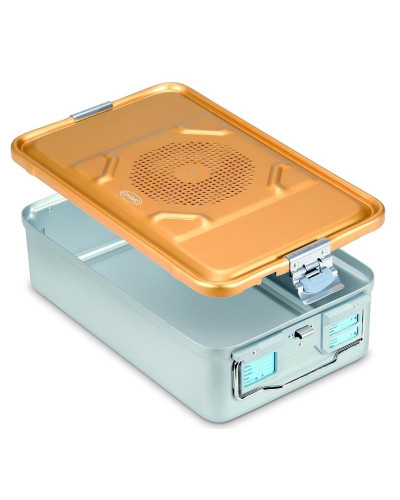 Conteneur en aluminium, couvercle or