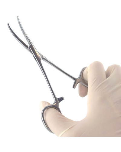 Pince de ROCHESTER PEAN (ou Kocher), courbe, 16 cm