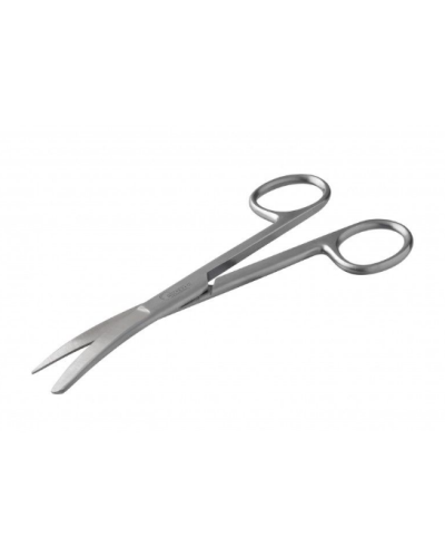 Ciseaux dauphin (1 bout pointu et 1 bout mousse), courbes, 16 cm