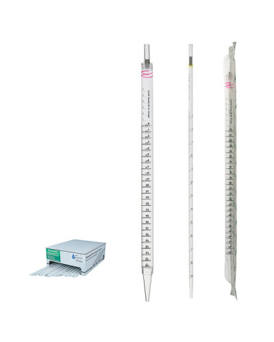 Pipette plastique graduée en polystyrène  2ml stérile en emballage unitaire