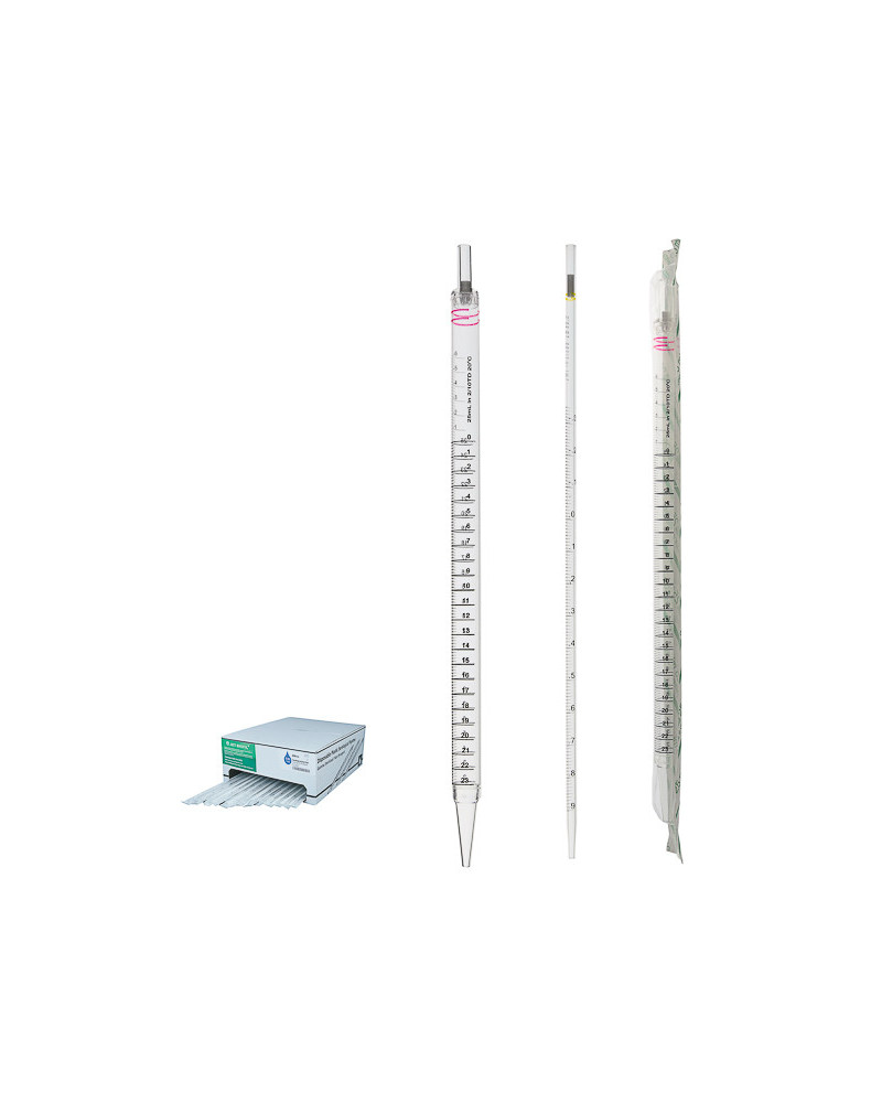 Pipette plastique graduée en polystyrène  2ml stérile en emballage unitaire