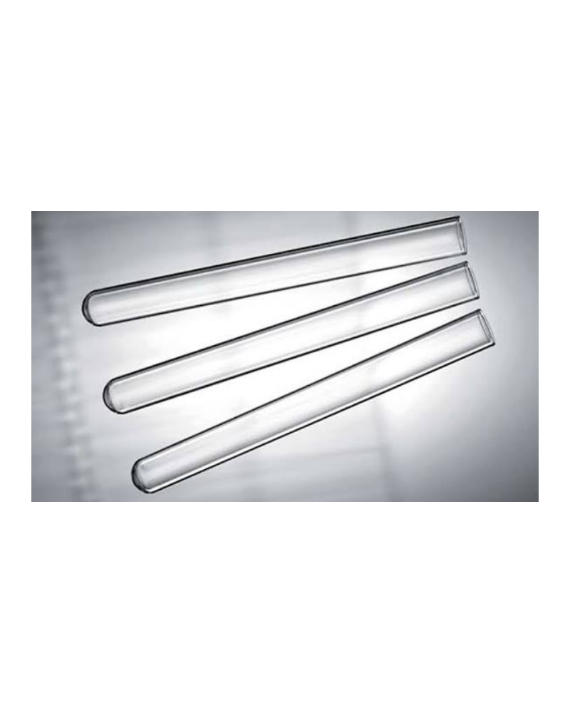 Tubes en verre sodocalcique, fond rond, bord droit, 24 ml