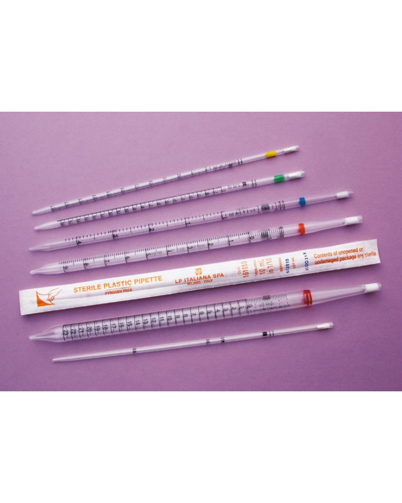 Pipette plastique graduée en polystyrène 5ml non stérile