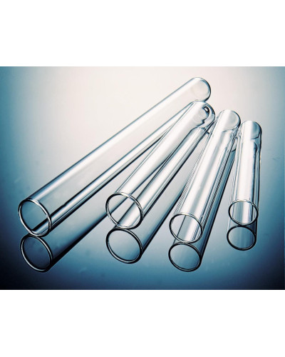 Tubes en verre sodocalcique, fond rond, bord droit, 34 ml