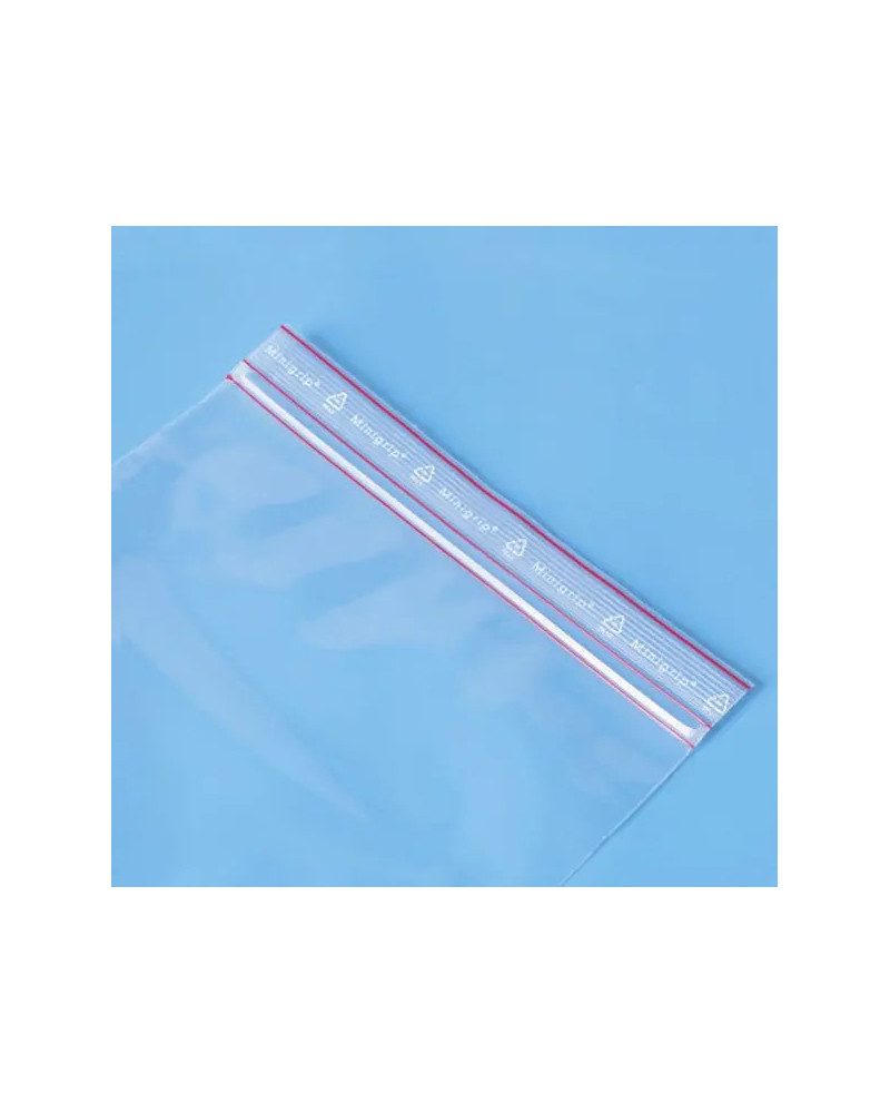 Pochettes plastiques minigrip, (larg. x haut.): 120 x 180 mm
