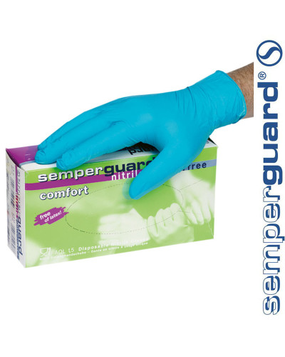 Gants nitrile, non poudrés semperguard, extra large 9-10