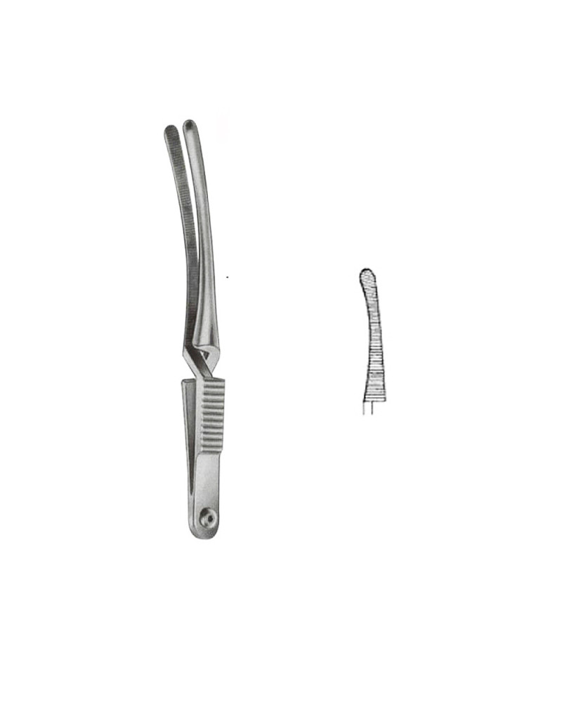 Pince clamp bulldog de JOHN HOPKINS, courbe, 5 cm