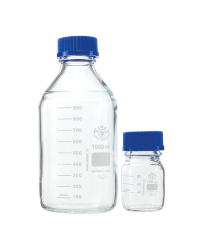 Flacons en verre borosilicate, verre blanc, 100ml