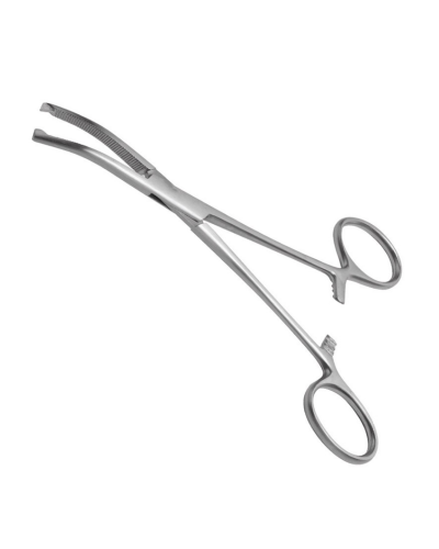 Pince de kocher avec griffes , courbe, 14 cm