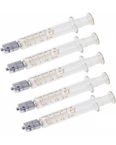 Seringues en verre, Luer lock centré, 2 ml