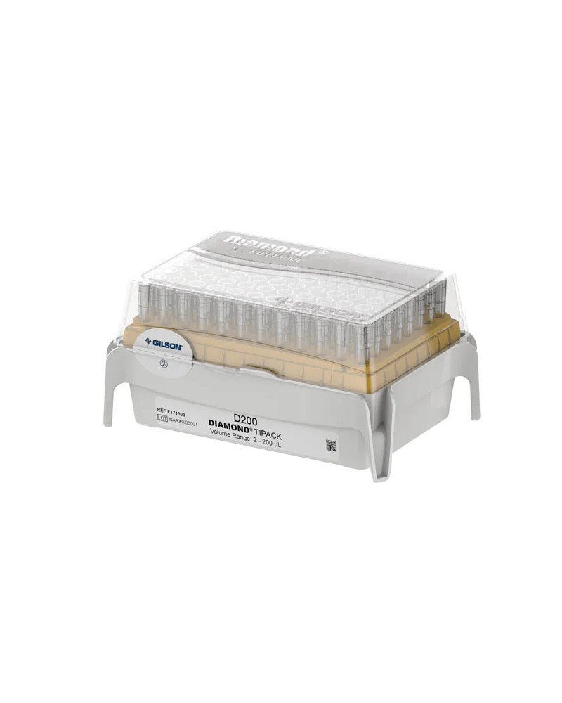 Cônes à filtre GILSON 0,2 - 10 µl, en rack stérile de 96