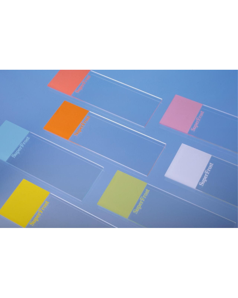 Lames superfrost, bords rodés 45° - coins coupés