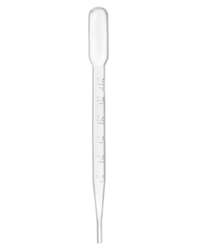 Pipettes de transfert plastiques, 3,0 ml, petit bulbe - Sachet de 500 pièces
