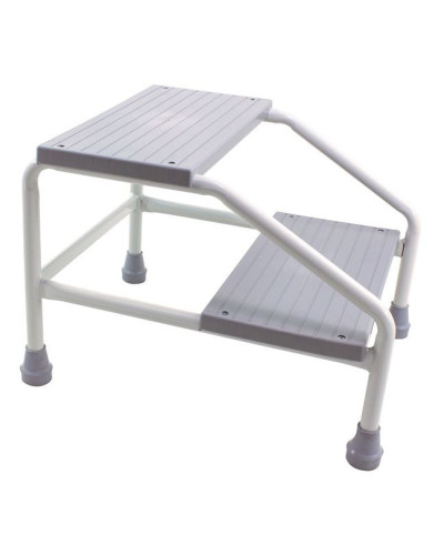 Escabeau (marchepied), 2 marches, couleur blanche