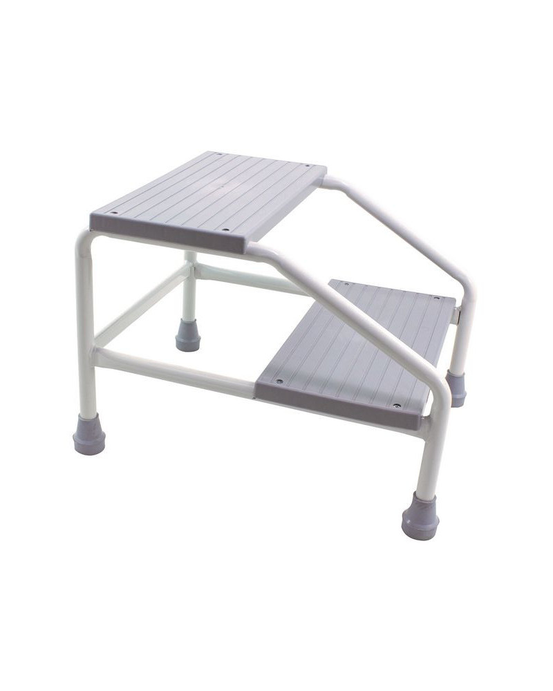 Escabeau (marchepied), 2 marches, couleur blanche