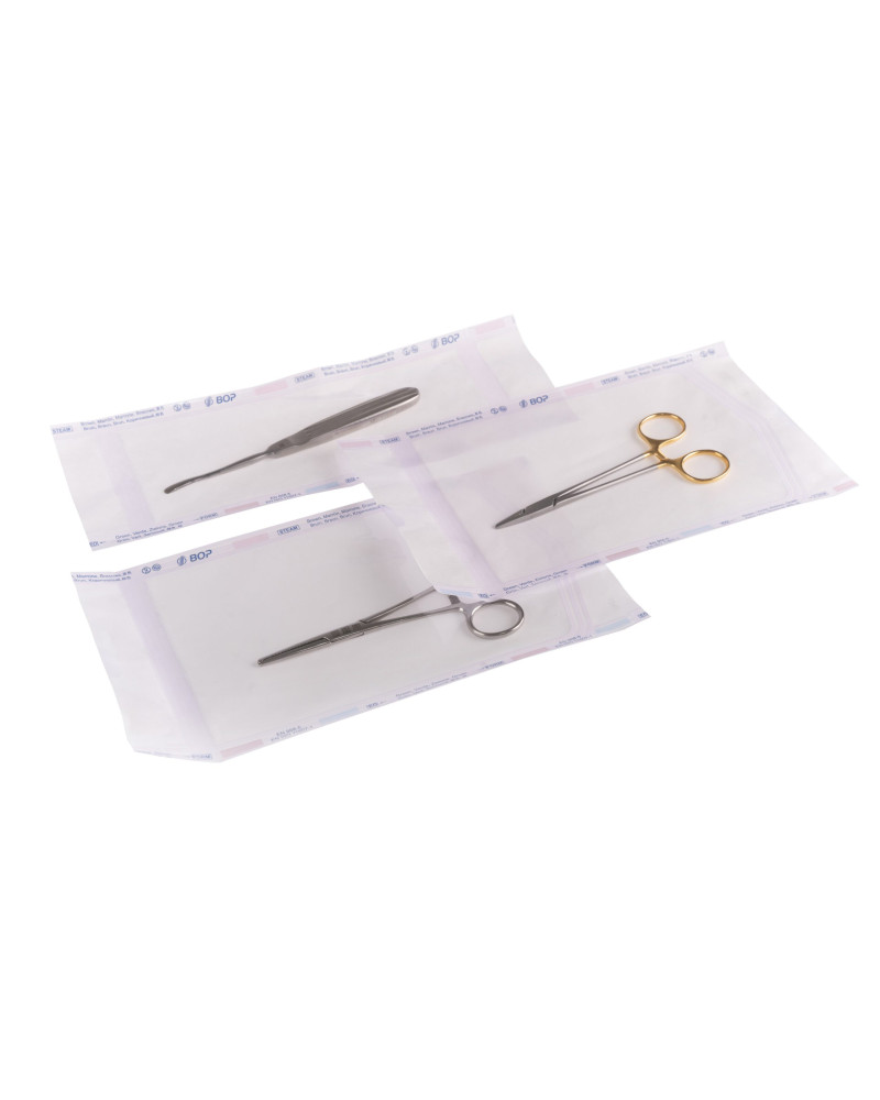 Sachets pour stérilisation, pelables, auto-adhésifs