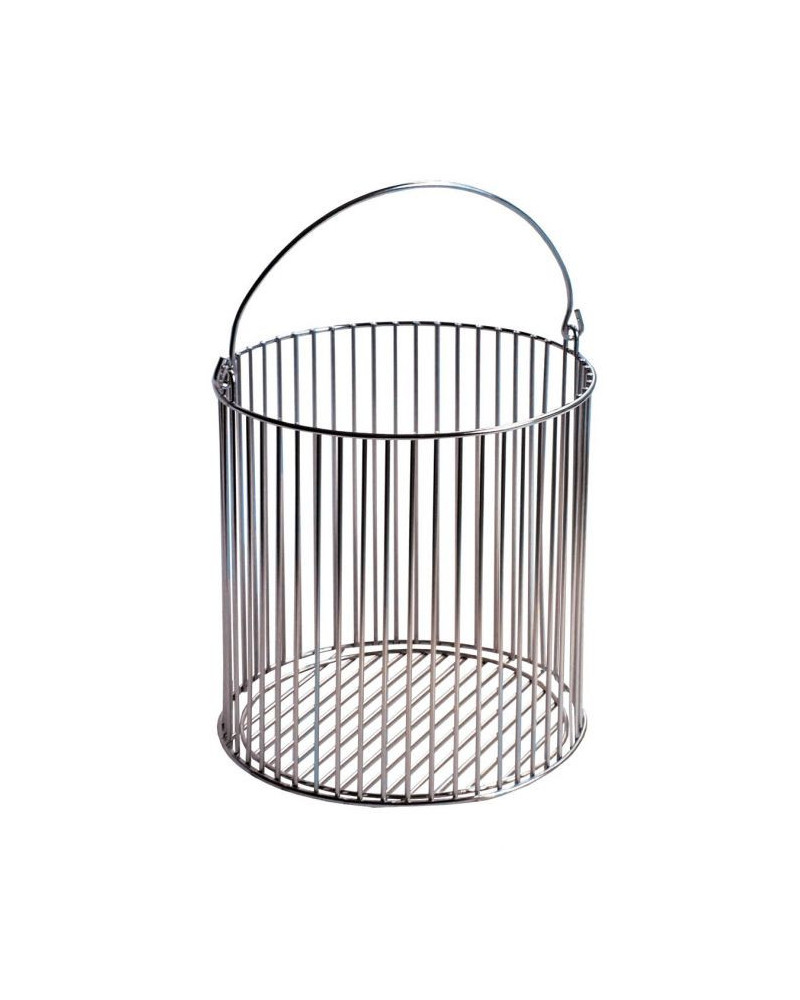 Paniers en fil d'acier inox avec anse, ronds, Dia 140mm