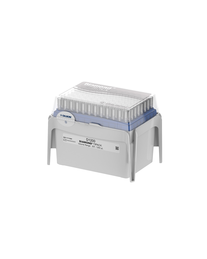 Cônes diamond en rack:50 - 1200µl, longueur 84