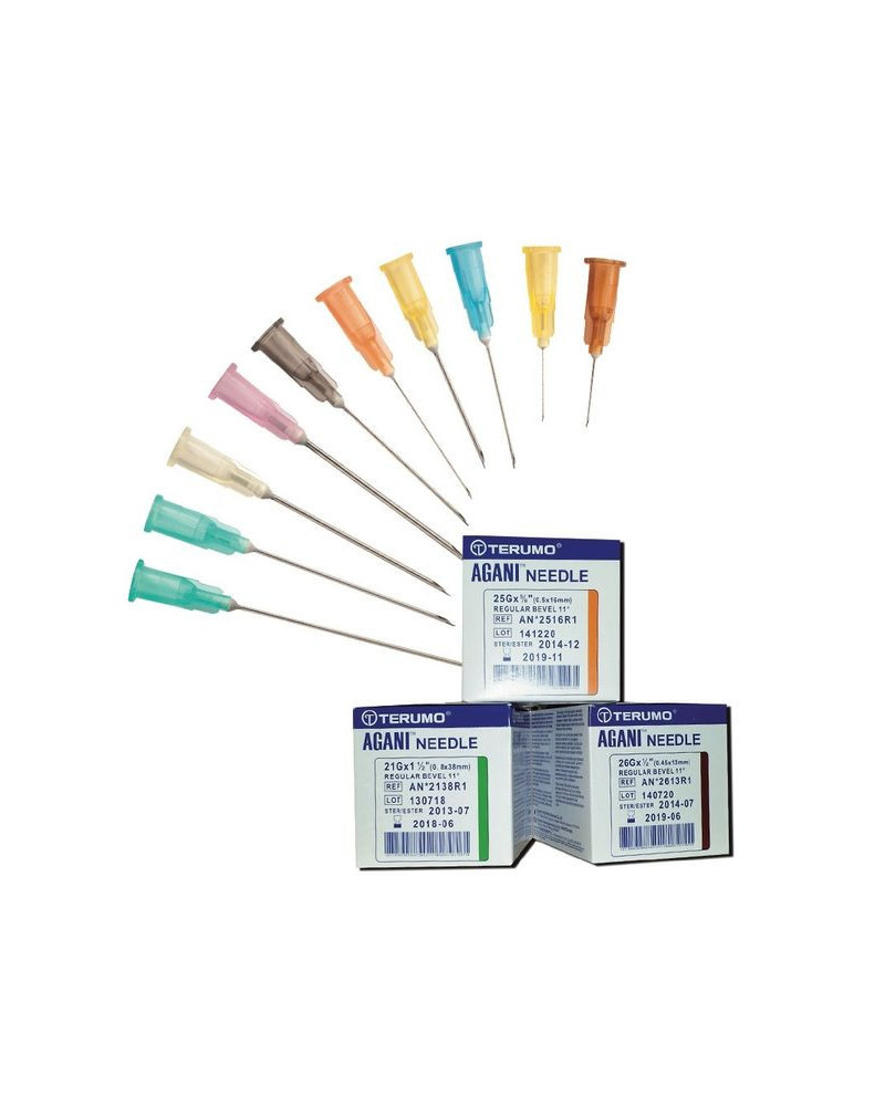 Aiguille hypodermique TERUMO AGANI à uu 50 x 0,8 mm - 21 g