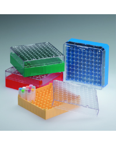 Coffret avec portoir mobile pour tubes 5-7-10 ml