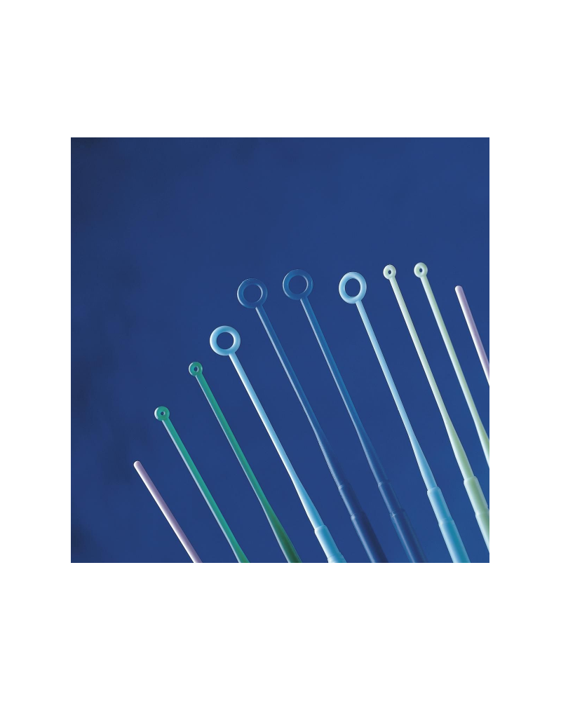 öses, usage unique COPAN, rigide, bleu foncé, surface de refermable / 40