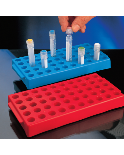 Portoir autobloquant pour cryovials