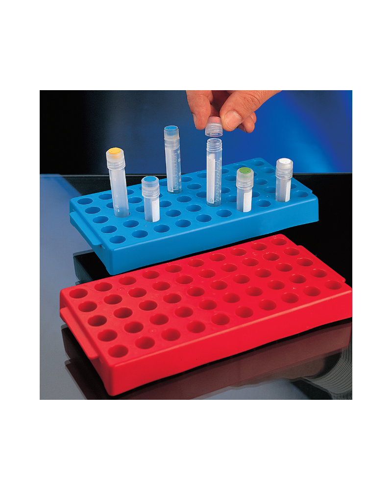 Portoir autobloquant pour cryovials