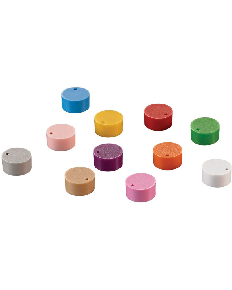 Pastilles de couleur Rouge pour identification des Cryovials