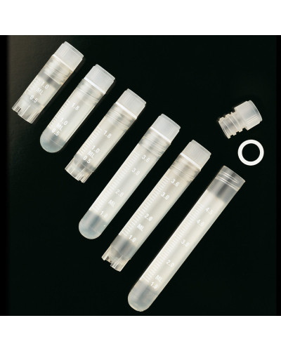 Cryovials 4.5 ml, Bouchon o-ring rentrant, fond rond sans jupe Cryovials 4.5 ml, Bouchon o-ring rentrant, fond rond sans jupe