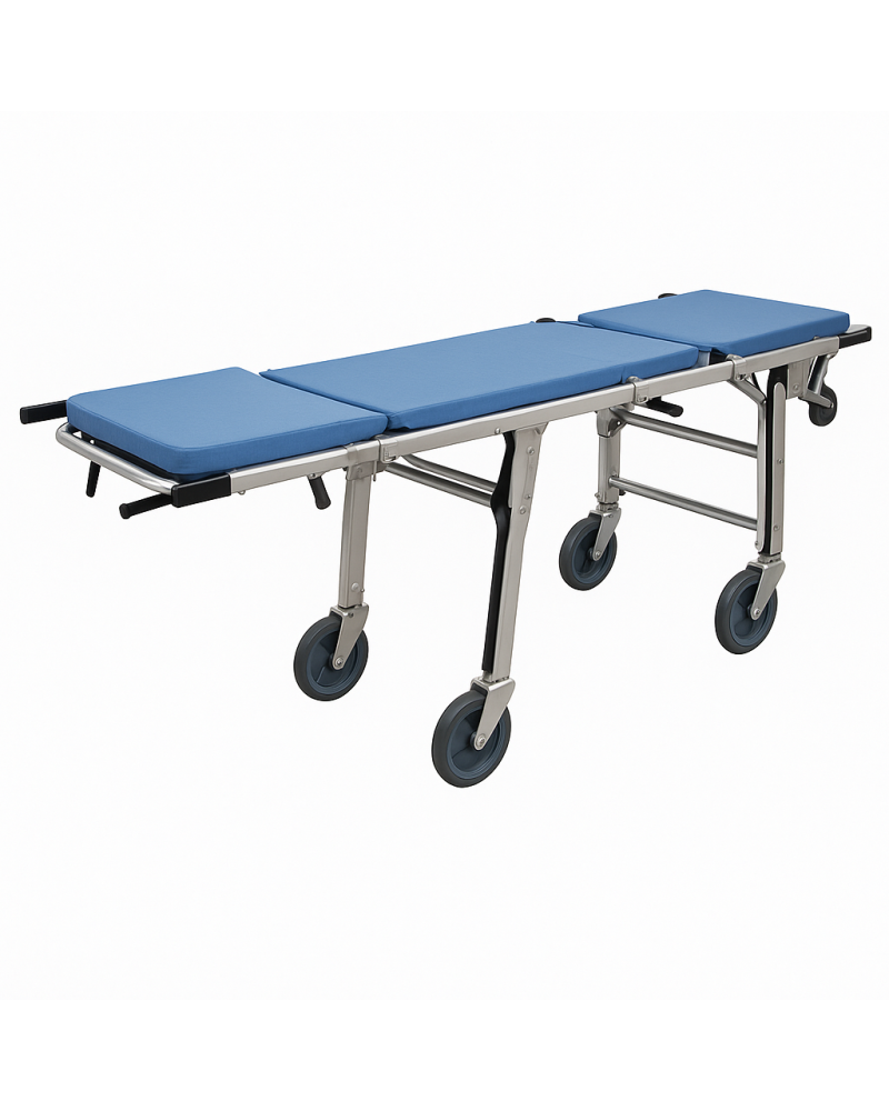 Brancard à pieds escamotables (type ambulancier), Modèle Bran002