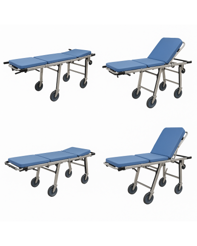 Brancard à pieds escamotables (type ambulancier), Modèle Bran002