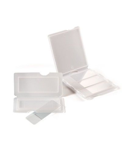 Boîtes postales en polypropylène translucide, 3 lames portes-objets c/100