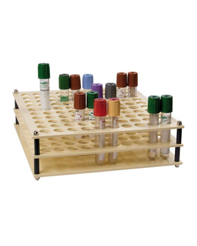 Portoirs PVC, pour tubes Dia: 12 mm, 10 x 10  100 trous